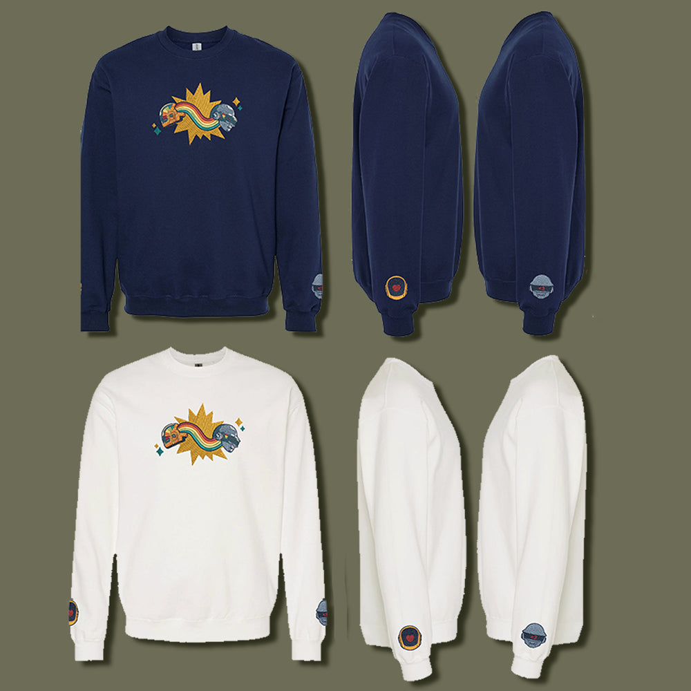 Rainbow Helmet Embroidered Sweatshirt