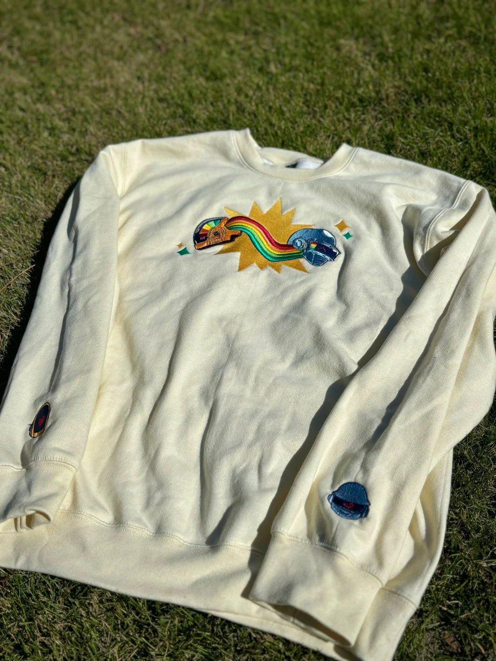 Rainbow Helmet Embroidered Sweatshirt